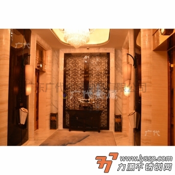 酒店大堂不锈钢背景墙, 广东广代金属制品有限公司