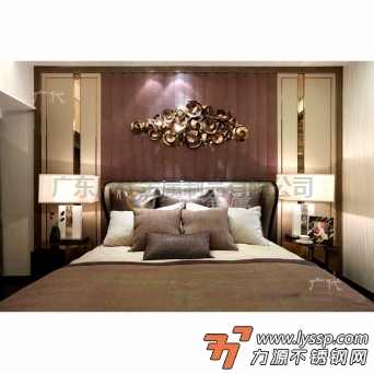 卧室不锈钢线条背景墙, 广东广代金属制品有限公司